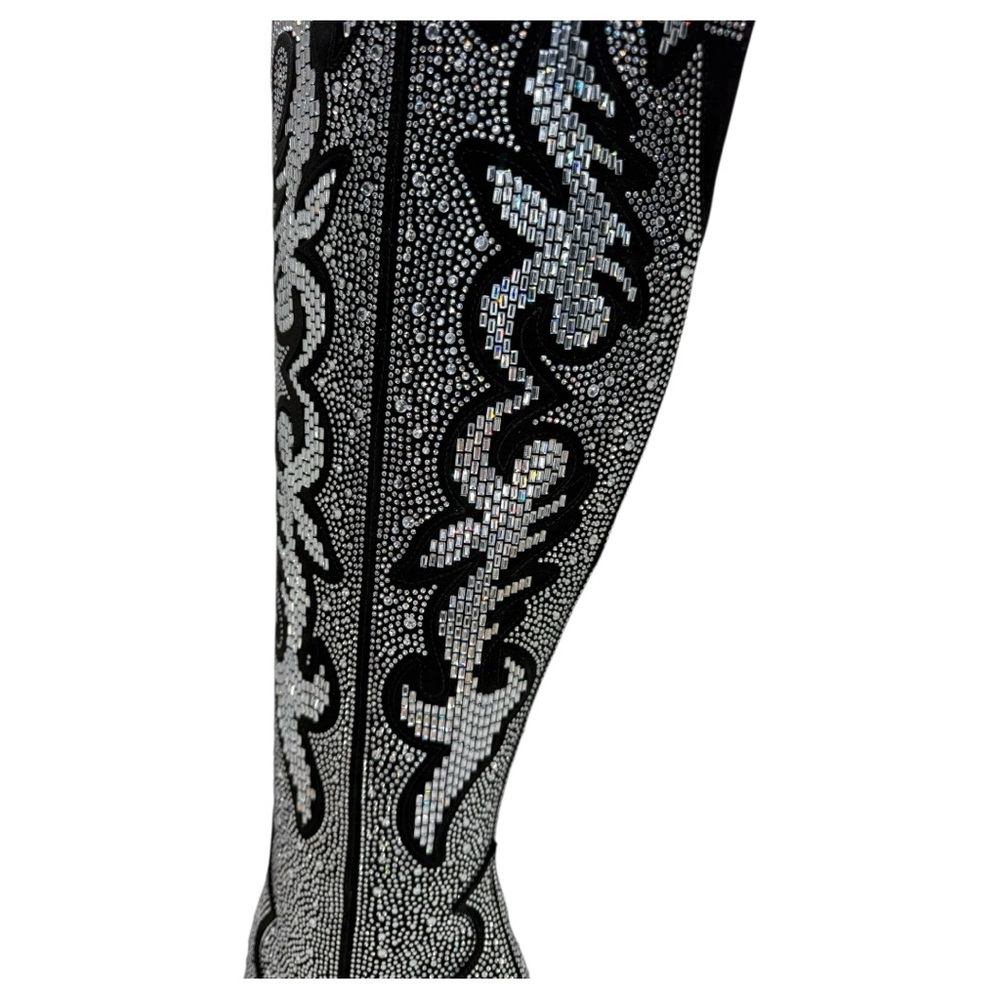 INC Iresa4 Rhinestone Crusted Western Style OTK Heeled Womens Boots Size 9M - Picture 10 of 15